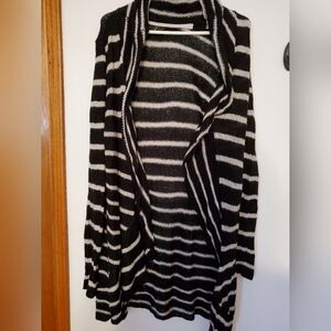 George Black and White Striped Cardigan